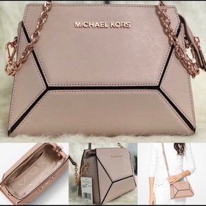 MICHAEL KORS Prism Med Soft Pink Crossbody Bag NWT